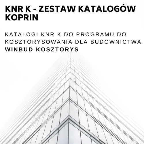 Katalogi KNR K zestaw do programu WINBUD Kosztorys