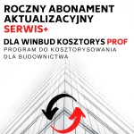 Roczny abonament aktualizacyjny SERWIS+ dla WINBUD Kosztorys Prof do wersji 2025.10