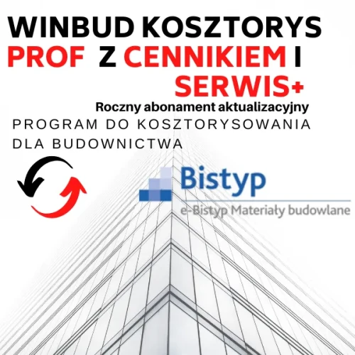 Program do kosztorysowania WINBUD Prof + cennik materiałów e-Bistyp + SERWIS+
