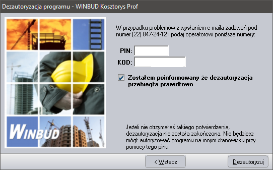 Program kosztorysowy dezutoryzacja telefoniczna