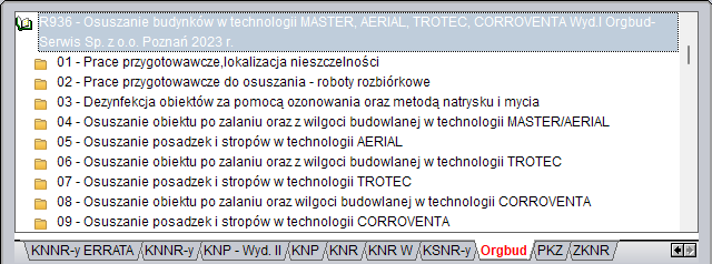 KNR 9-36 Orgbud 