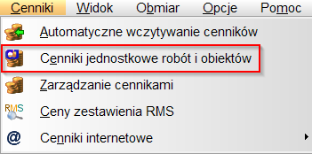 Wczytanie cenników